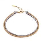 Round Cut Lab Diamond Bracelet Double Row Rope Tennis Style