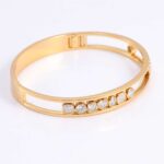 *Bezel Set Fancy Shapes Moissanite Bangle Bracelet - Image 2