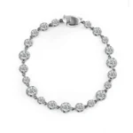 Graduated Round Cut Moissanite Design Tennis Bracelet