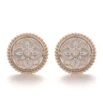 Elegant Floral Moissanite Stud Earrings