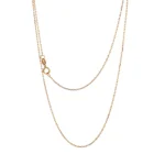 Classic Cable Elegance Necklace | 18K Yellow Gold Delicate Cable Chain