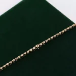 *18K Gold Round Moissanite Choker Necklace - Image 8
