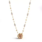 Camellia Clasp Pendant | Round-Cut Diamond in 18K Yellow Gold Floral Design (Pendant Only) - Image 4