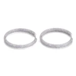 *Sparkling Moissanite Hoop Earrings - Image 2