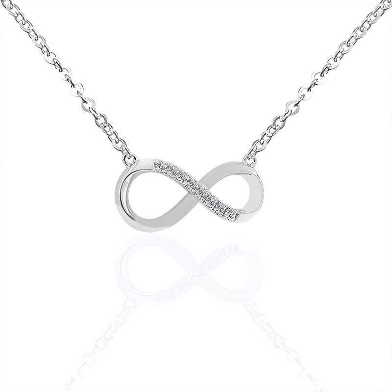 1-25 *Elegant Infinity Moissanite Necklace - Image 1