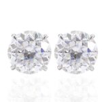 *Breathtaking VVS Moissanite White Gold Stud Earrings