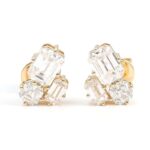 *Emerald Asscher Moissanite Stud Earrings