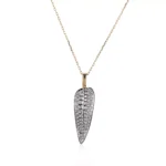 Round Cut Lab Diamond Pendant Necklace Nature Leaf Motif(pendant only) - Image 2