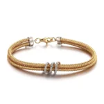 Warm-Tone Radiance Bracelet | 18K Yellow Gold Bracelet with Round-Cut Diamonds