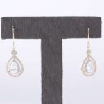 **double halo design:Gorgeous 1CT Pear Cut Moissanite Drop Earrings - Image 2
