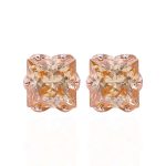 Magnificent VVS Moissanite Princess Cut Stud Earrings