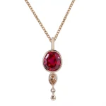 Custom Cut and Pear Cut Gemstone Drop Pendant Charm (Pendant Only)