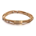 Woven Radiance Bracelet | 18K Yellow Gold Woven Cable Bracelet with Diamond Accents
