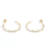 *Charming Yellow Gold Moissanite Hoop Earrings - Image 2