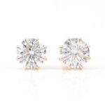 *Breathtaking Yellow Gold Stud Earrings - Image 2