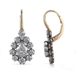 Luxury Pear Duo Earrings | 2ctw Pear-Cut Lab Diamond Earrings in 18K Sun-Gold - Image 2
