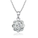 *Stunning 0.5 CT VVS Moissanite Twist Pendant Necklace for Elegant Style(pendant only)
