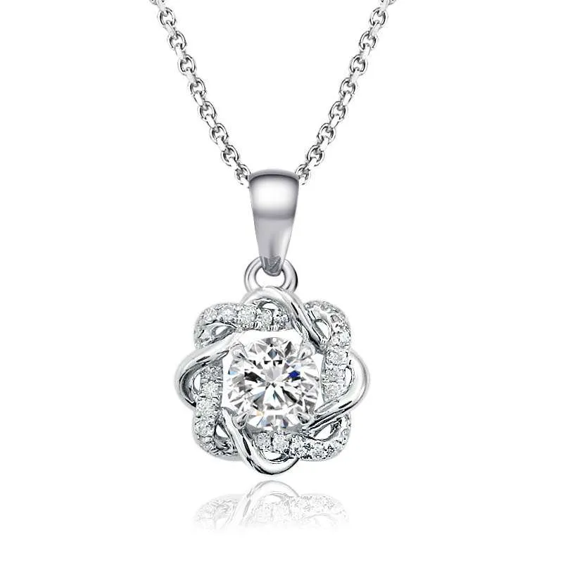 1-5-1 *Stunning 0.5 CT VVS Moissanite Twist Pendant Necklace for Elegant Style(pendant only) - Image 1