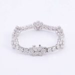 *5.5 inches Exquisite Flower Design Tennis Bracelet - Image 3