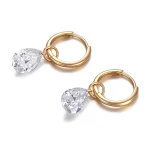 Pear Drop Elegance Earrings | Pear-Cut Lab Diamond Dangles in 18K Yellow Gold