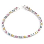 *7 inches Elegant Multicolor Moissanite Tennis Bracelet - Image 2