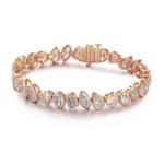*Mix-Shaped Moissanite Tennis Bracelet Fancy Cut Geometric Style