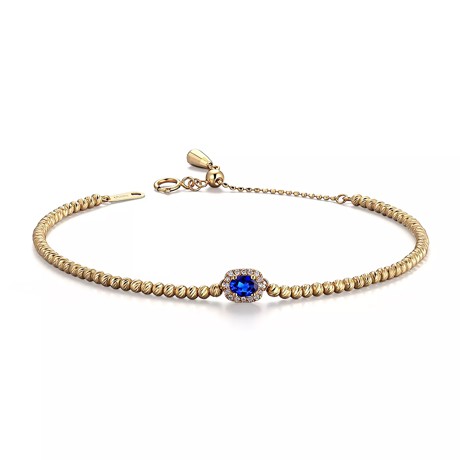 1-8-5 18K Yellow Gold Bracelet with Sapphire & Diamond - Image 1