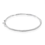 *Spiral Pave moissanite Bangle