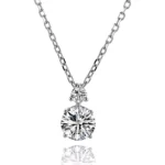 1.50 CTW Two-Stone Round Lab Diamond Pendant | Pendant Only