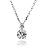 1.50 CTW Two-Stone Round Lab Diamond Pendant | Pendant Only