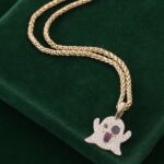 *Charming Moissanite Ghost Pendant  – The Perfect Halloween Gift - Image 2