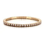 Eternal Radiance Tennis Bracelet | 2.5ctw Round-Cut Lab Diamond Bracelet in 18K Yellow Gold