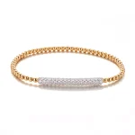 1.28ctw Lab Diamond Stretch Bead Bracelet for Daily Wear