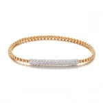 1.28ctw Lab Diamond Stretch Bead Bracelet for Daily Wear