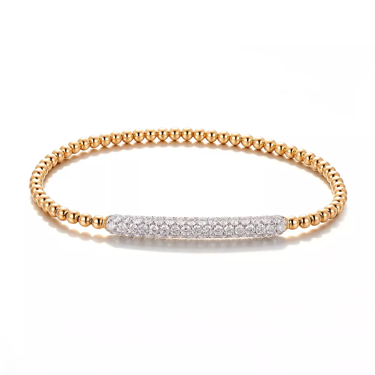1.28ctw-Lab-Diamond-Stretch-Bead-Bracelet-for-Daily-Wear-6 1.28ctw Lab Diamond Stretch Bead Bracelet for Daily Wear - Image 1