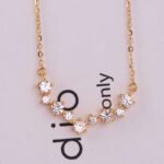 *Twinkling Stars: 18-Inch Curved Bar Necklace - Image 6