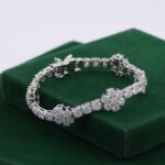 *5.5 inches Exquisite Flower Design Tennis Bracelet - Image 11