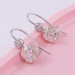 *Exquisite Cushion Cut Moissanite Hoop Earrings - Image 5