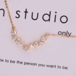 *Twinkling Stars: 18-Inch Curved Bar Necklace - Image 7