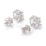 *Exquisite White Gold Moissanite Stud Earrings - Image 2