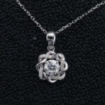 *Stunning 0.5 CT VVS Moissanite Twist Pendant Necklace for Elegant Style(pendant only) - Image 3