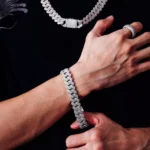 Special Offer:15MM Full-Pavé Moissanite Cuba Necklace/Bracelet with High-Impact Brilliance - Image 5