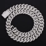Special Offer:15mm Iced Out Moissanite Cuban Link Chain | reverse-set center row | 925 Sterling Silver - Image 6