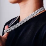 Special Offer:15MM Full-Pavé Moissanite Cuba Necklace/Bracelet with High-Impact Brilliance - Image 6