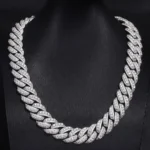 Special Offer:18mm Iced Out Cuban Chain | Center Stones  | 925 Sterling Silver