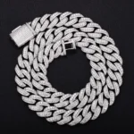 Special Offer:18mm Iced Out Cuban Chain | Center Stones  | 925 Sterling Silver - Image 7