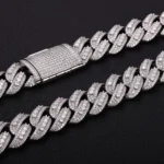 Special Offer:18mm Iced Out Cuban Chain | Center Stones  | 925 Sterling Silver - Image 3