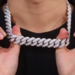 Special Offer:18mm Iced Out Cuban Chain | Center Stones  | 925 Sterling Silver - Image 12