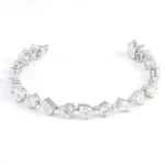 *15cm Radiant Mixed-Cut Moissanite Bracelet