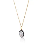 Radiance Solitaire Pendant | Oval-Cut Lab Diamond in 18K Gold Gold (Pendant Only)